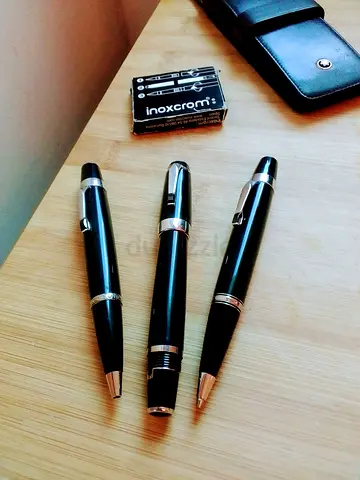 Mont Blanc trio Limited Edition, 6 ink cartridges, leather case