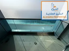 Two-bedroom apartment with a full sea view available for annual rent on the Ajman Corniche. A spacio