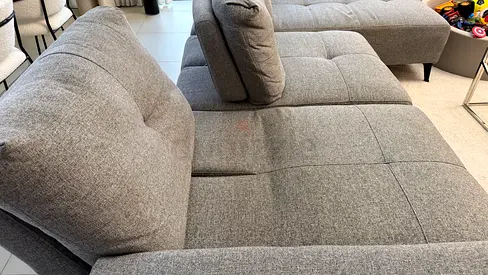 Grey L shape sofa