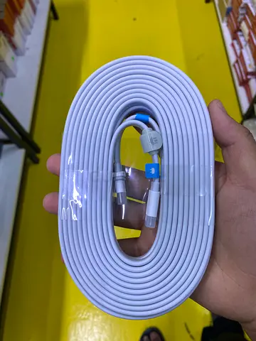 New flat USB charging cable — long length, unused