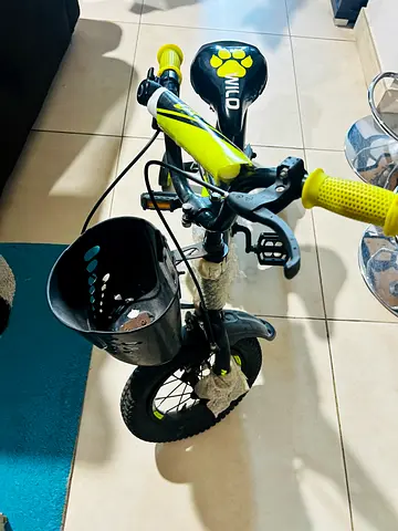 Kids 12-inch Bicycle with Basket and Training Wheels - Good Condition