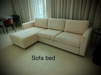 Same like new condition IKEA vimle beige color sofa bed with storage