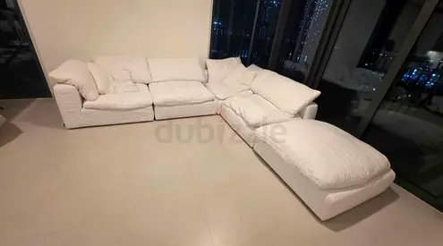 Same Like New Condition Marina Home Luscious feather 🪶 filled modular sofa with footstool