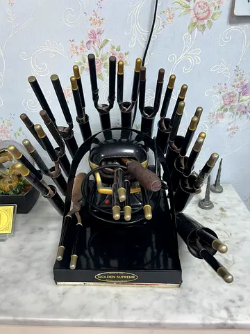 Golden Supreme hair-styling iron stove/curling iron heater