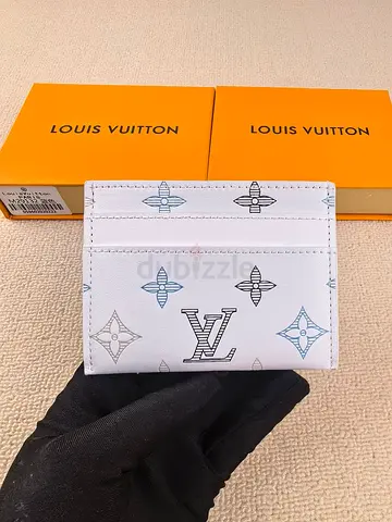 White Louis vuitton Double card holder