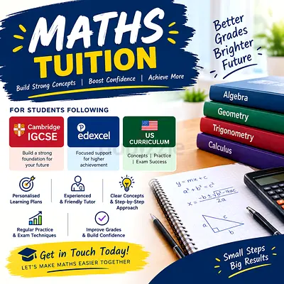 IGCSE MATHS TUTION AVAILABLE