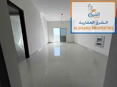 Spacious one-bedroom apartment with a living room, located in the second row from the Ajman Cornich
