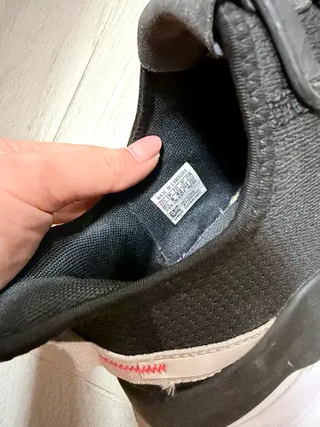 Adidas black athletic sneakers - comfortable daily trainers, size visible inside