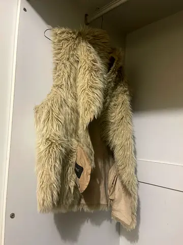 Beige Fur Coat Small Size