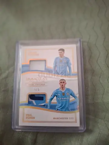 Soccer card panini immaculate foden and alvarez