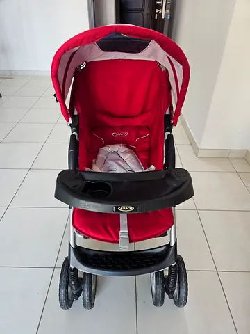 Red Graco Standard Stroller - Good Condition