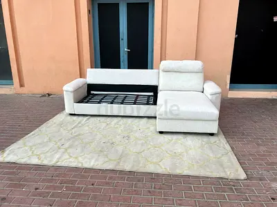 Like new Condition Ikea Lidhult L Shape Sofa Bed with Storage beige