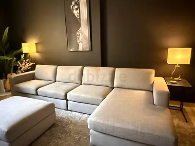 Modular Sofa + Chaise + Ottoman (with storage) | 5-Seater