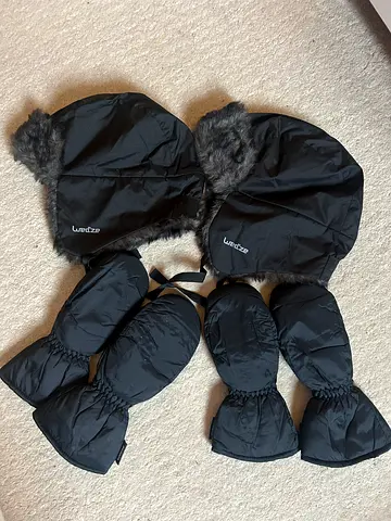 Winter hats, mittens. New