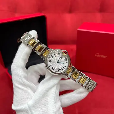 a Cartier Ballon Bleu two-tone watch in stainless steel and Super master quality Swiss machine full