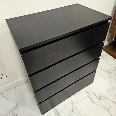 Black 4-Drawer Chest of Drawers