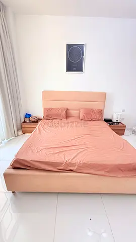 Double Bed with table set with Good Quality Mattress – Good Condition
