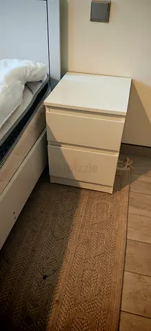 King size bed with mattress and 2 side tables