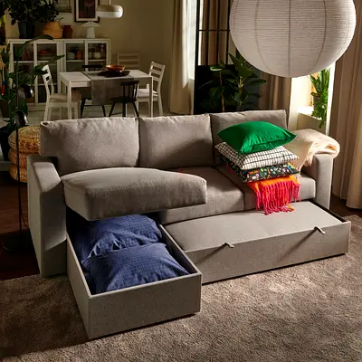 🛋️🔥 Luxury IKEA Sofa Bed with Big Storage – Brand New & Delivery Service Available