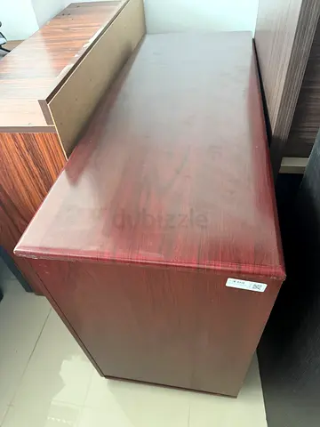 Solid Wood Single Cabinet Dark Cherry Finish
