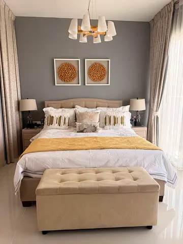 Elegant Beige Curtains with sheer – AED 450