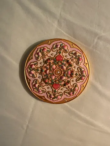 Compact Mirror with Silk Pouch
