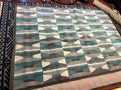 Modern Geometric Area Rug – Neutral Tones (Grey / Beige / Olive)