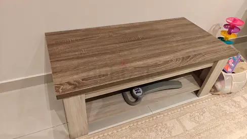 Simple wooden TV stand / low table in light oak finish