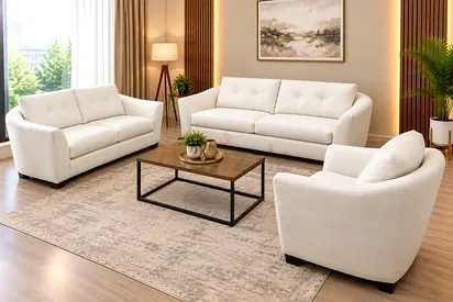 NATUZZI Italian Leather Sofa Set