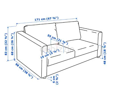 IKEA VIMLE 2-seater sofa