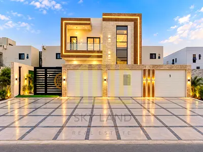 Luxury villa - 3 floors - registration fees included - in a good location - close to all services - excellent finishing - the best in Ajman