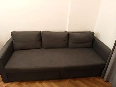 Grey 3-seater fabric sofa in very good condition