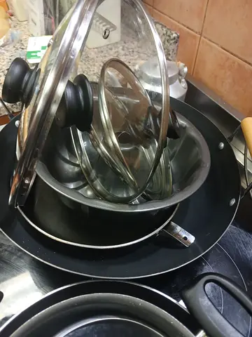 Used Assorted Cooking Pans and Glass Lids - Set of Pots and Pans