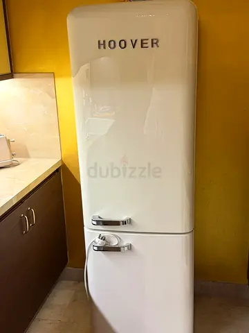 Hoover Retro Style Fridge Freezer - White, New Condition
