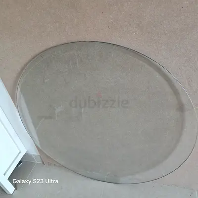 Round tempered glass tabletop (single piece) 1 meter Diameter