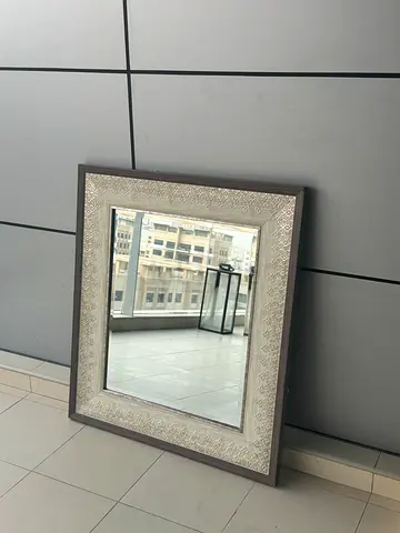 Large Decorative Wall Mirror with Ornate Frame - Good Condition