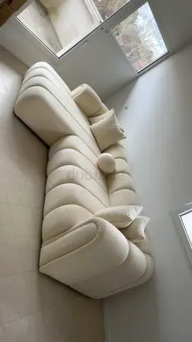 Brand new customised Modern Cream Boucle Curved Sectional Sofa