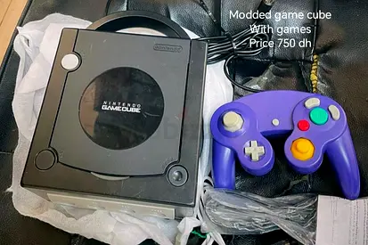Modded Nintendo GameCube with Controller and Games - Works Well