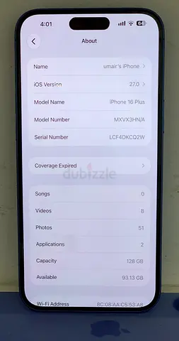 📱 **iPhone 16 Plus 128GB – For Sale**  ✨ **Condition:** 10/10 – Scratchless 🔋 **Battery Health:**