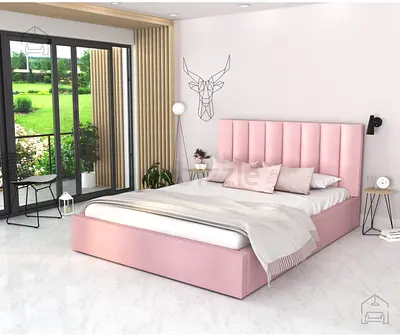 Queen Siza velvet family bed with madical mattress