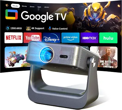 Mini Smart Video Projector with WiFi and Bluetooth,Home Theater Projectors