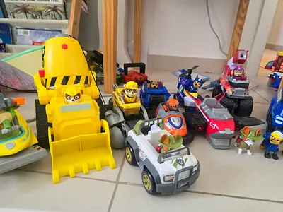 Paw Patrol toy cars and figures