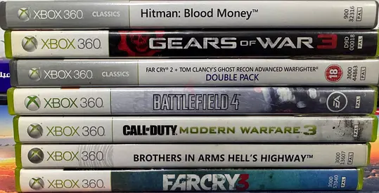 Set of 7 Xbox 360 Games - Hitman, Gears, Far Cry, Battlefield, COD, Brothers in Arms