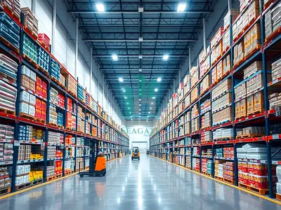 WAREHOUSE COMPLETELY AIR CONDITIONED -+ MEZZANINE FLOOR + HEAVY CARRIAGE LIFT - 6500 SQ FT - RENT AED 100/- SQ FT
