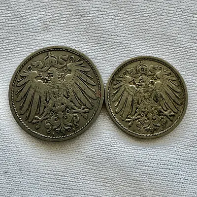 1907-1911 German Reich Set (old antique coins)
