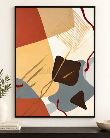 Custom Abstract Style Framed Art Print — Large Wall Painting