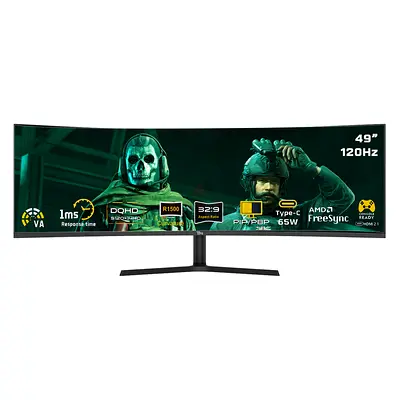 The Twisted Minds 49" DQHD Curved Gaming Monitor