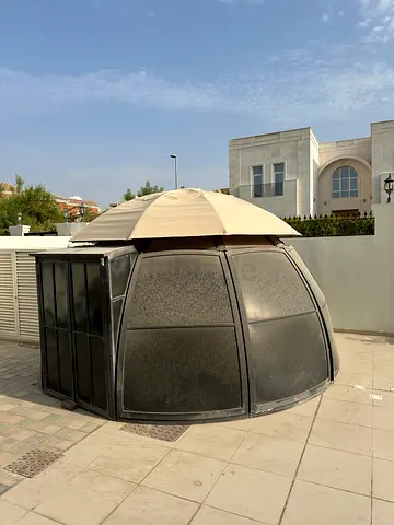 Patio Gazebo polyester fabric PC board cover tent for swimming pool party back yard 6x6 meters