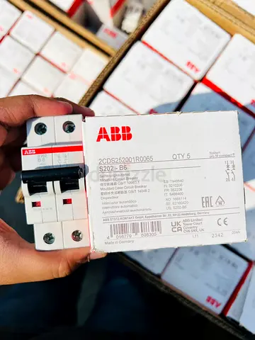 ABB S202-B6 2-pole Miniature Circuit Breaker (Qty 5) - New in Box