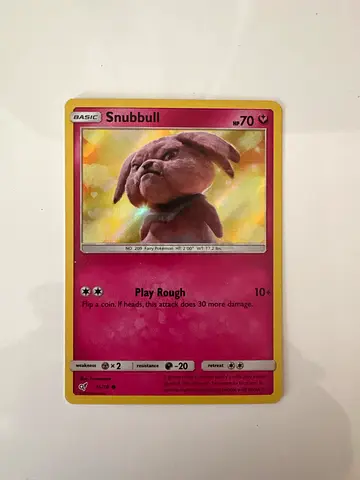 Snubbull pokemon card reverse holofoil detective pikachu collection